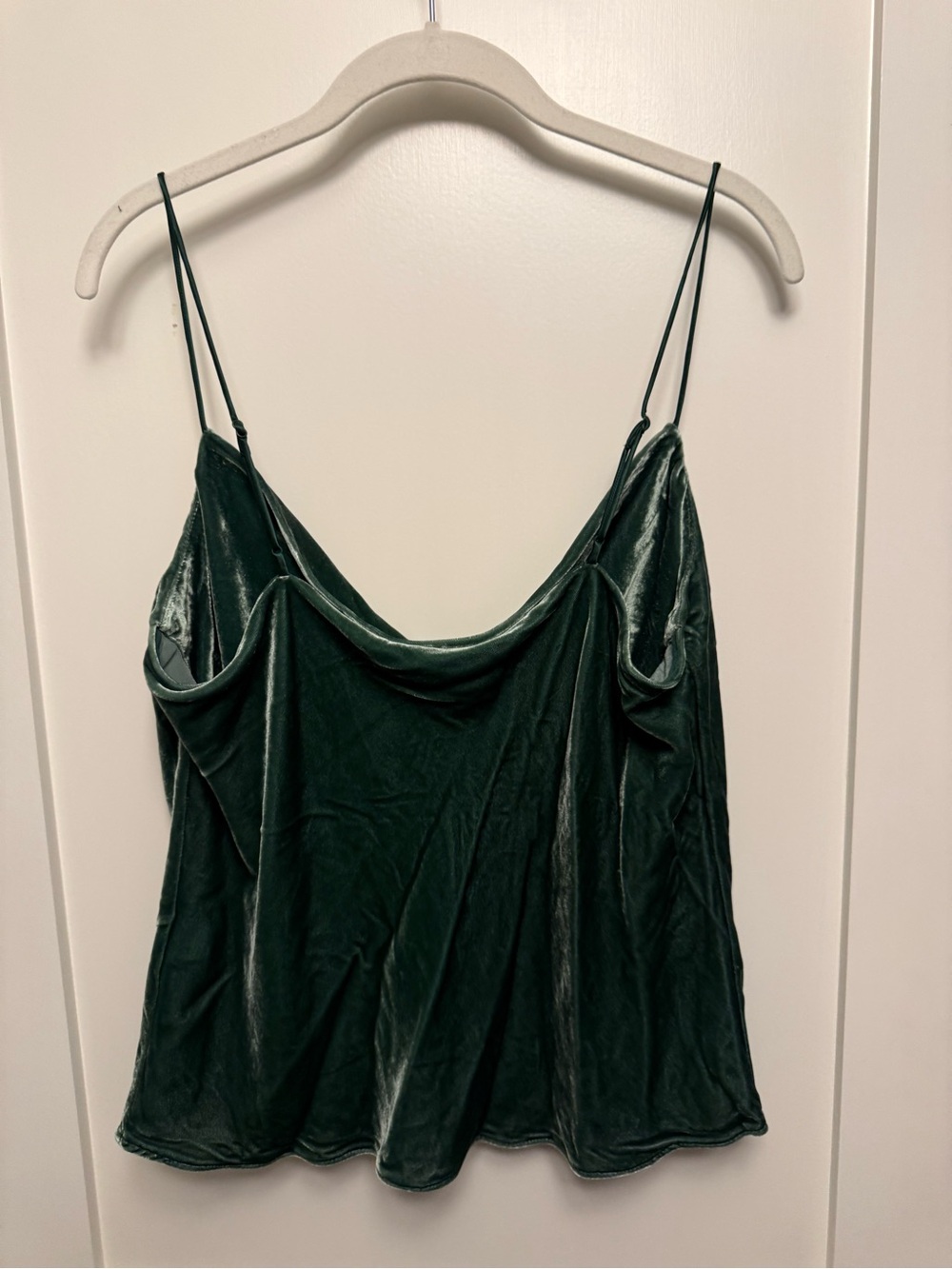 Banana Republic Forest Green Velvet Cowl Neck Cami - Picture 4 of 6